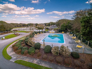 Swimming pool near marina