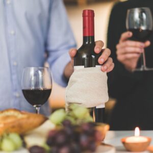 Delicious food and wine