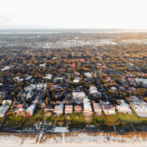 A nice shot of Atlantic Beach from the air, near our Atlantic Beach rentals