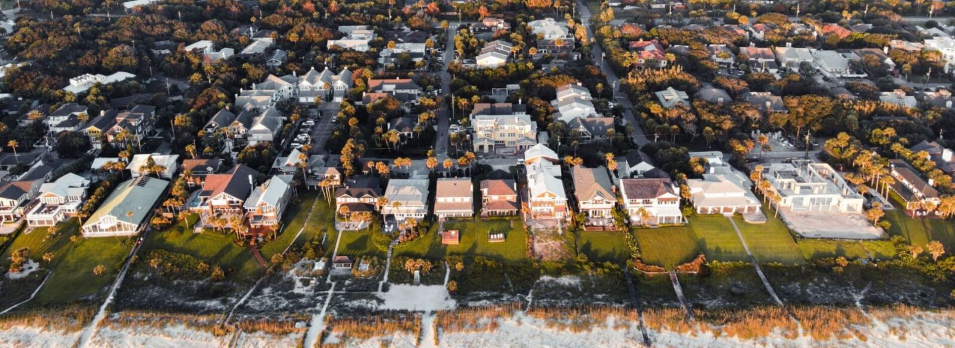 ariel view of neighborhood