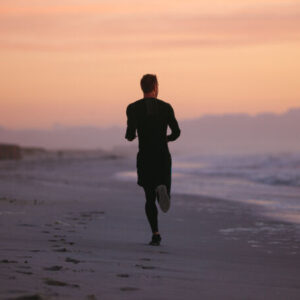 A man competing in the Tuna Relay 200 near our Atlantic Beach condo rentals