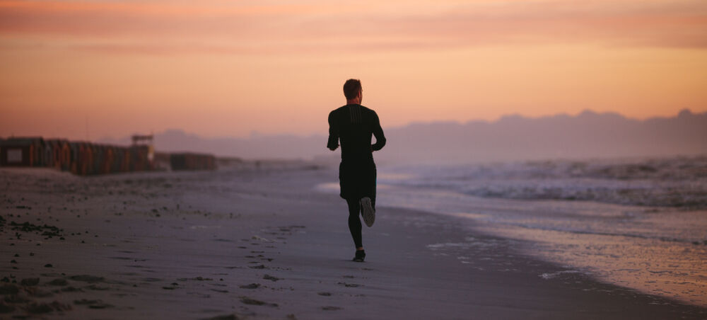 A man competing in the Tuna Relay 200 near our Atlantic Beach condo rentals