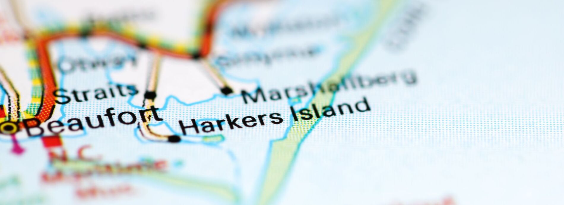 Road map to Harkers Island