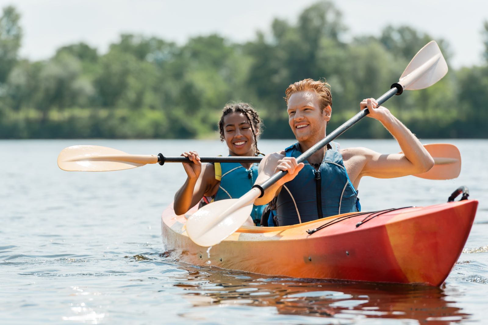 people kayaking in Atlantic Beach, NC