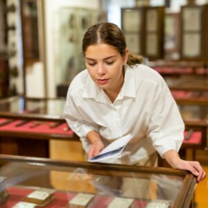 girl in history museum